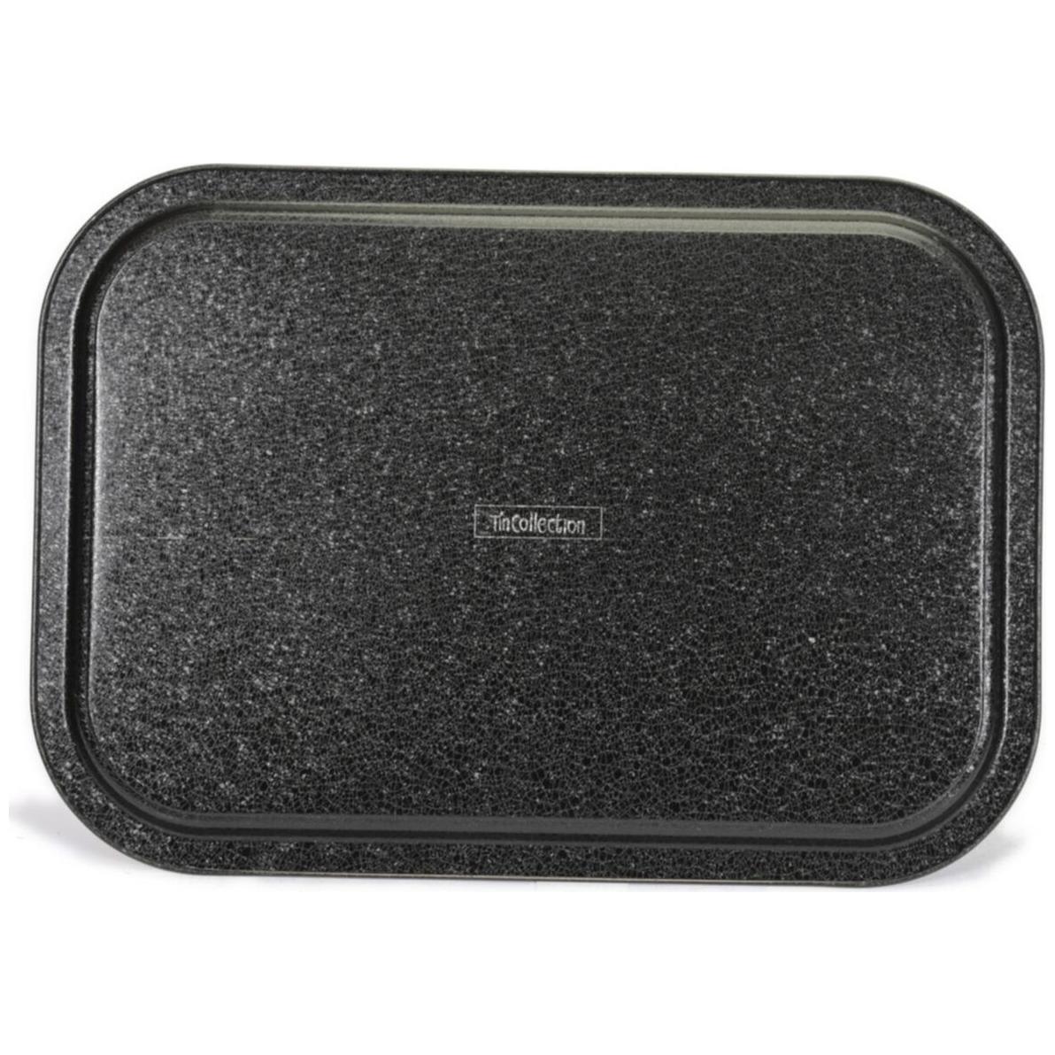 285x400 mm Dikdörtgen Metal Tepsi Siyah Beyaz Çizgili Tatlı Ev — Tepsiler — görsel 2 / 4 — Tinbox