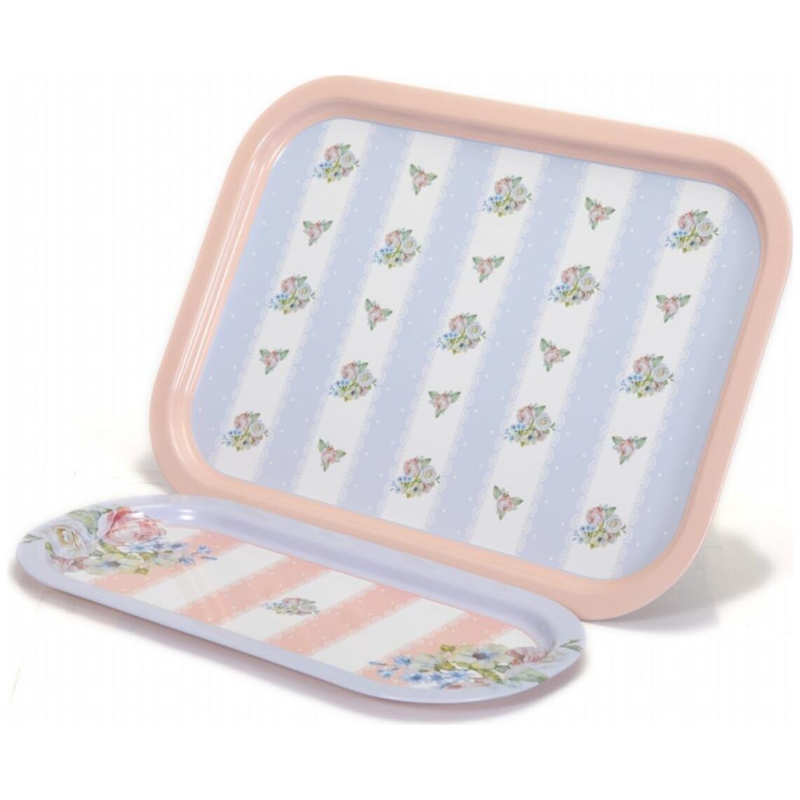 285x400 mm Dikdörtgen Metal Tepsi Gül Otu — Tepsiler — görsel 3 / 4 — Tinbox