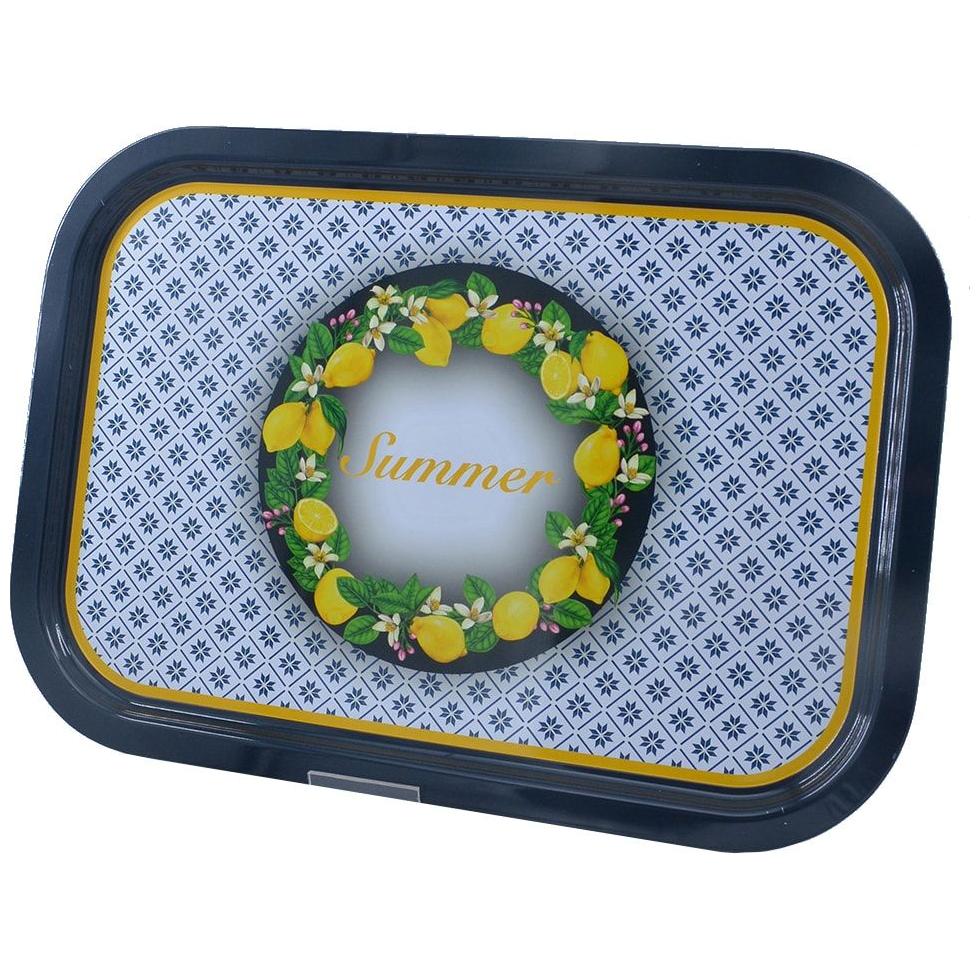 285x400 mm Dikdörtgen Metal Tepsi Yaz Limon Çiçeği — Tepsiler — görsel 2 / 3 — Tinbox