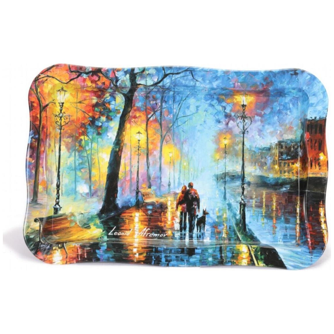 238x358 mm Dikdörtgen Metal Tepsi, Dalgalı Kenarlı, Afremov Venice — Tepsiler — görsel 1 / 5 — Tinbox