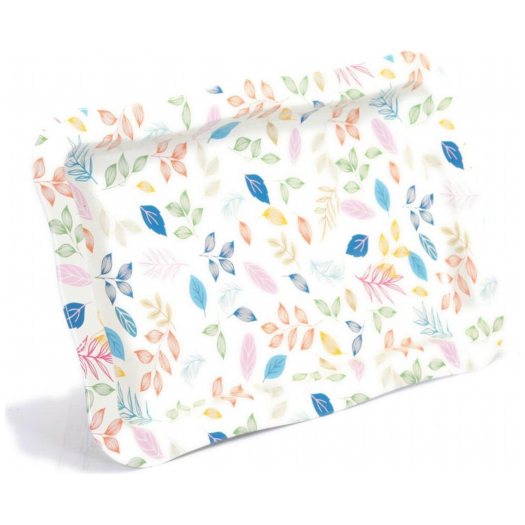 238x358 mm Rectangular Metal Tray With Wavy Edge Leaf pattern — Trays — view 3 of 4 — Tinbox