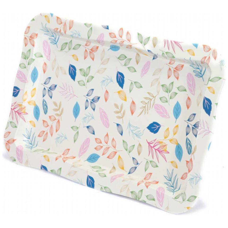 238x358 mm Rectangular Metal Tray With Wavy Edge Leaf pattern — Trays — view 4 of 4 — Tinbox