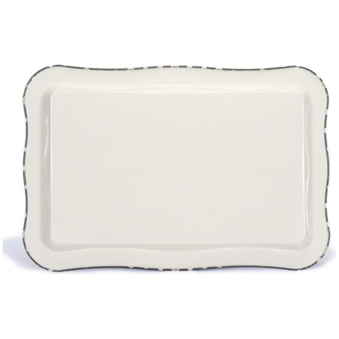 238x358 mm Dikdörtgen Metal Tepsi, Dalgalı Kenarlı, Siyah — Tepsiler — görsel 2 / 4 — Tinbox