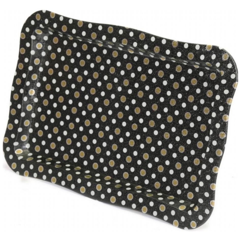 238x358 mm Dikdörtgen Metal Tepsi, Dalgalı Kenarlı, Siyah — Tepsiler — görsel 4 / 4 — Tinbox