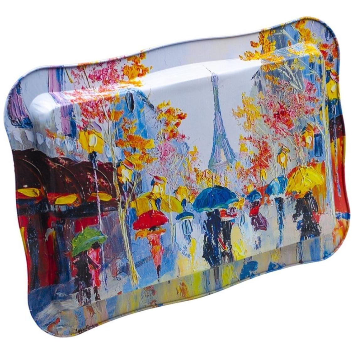 238x358 mm Dikdörtgen Metal Tepsi, Dalgalı Kenarlı, Rain Paris — Tepsiler — görsel 5 / 6 — Tinbox