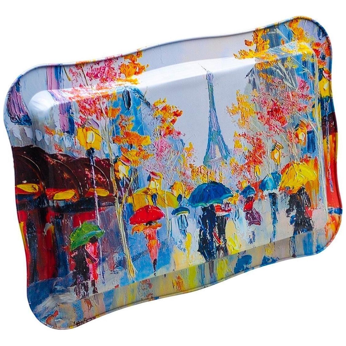 238x358 mm Dikdörtgen Metal Tepsi, Dalgalı Kenarlı, Rain Paris — Tepsiler — görsel 6 / 6 — Tinbox