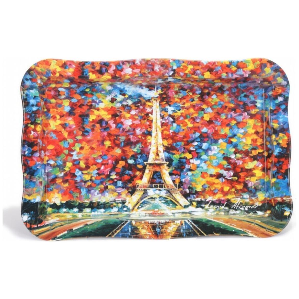 238x358 mm Dikdörtgen Metal Tepsi, Dalgalı Kenarlı, Rain Paris — Tepsiler — Tinbox