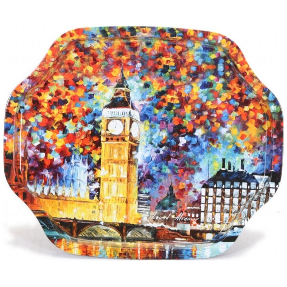 Kavisli dalgalı kenarlı tepsi 285x400 mm Afremov Big Ban — Tepsiler — Tinbox