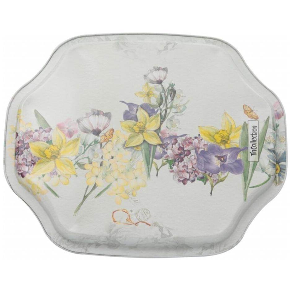 Curved wavy edge Tray 285x400 mm Flower Gray — Trays — view 4 of 4 — Tinbox
