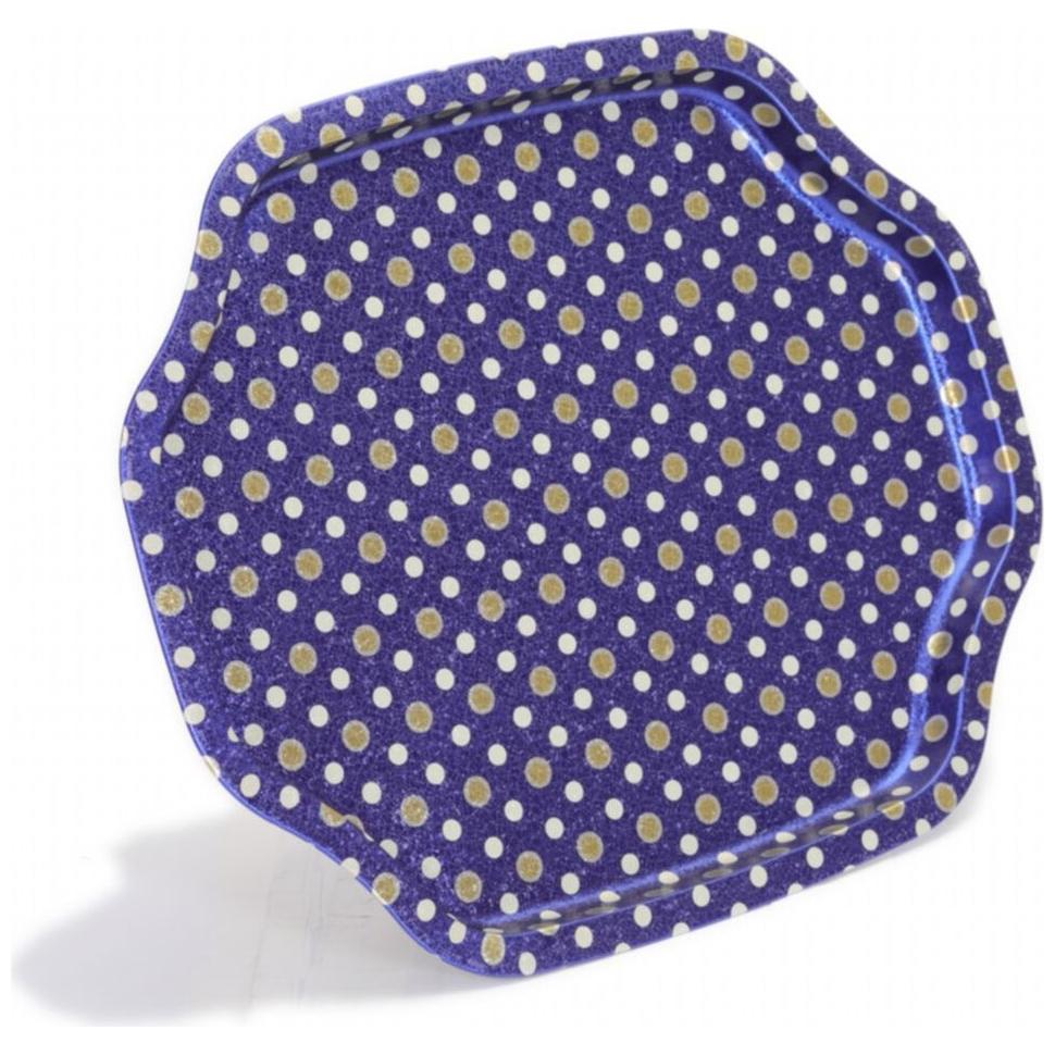 Curved wavy edge Tray 285x400 mm Point Blue — Trays — view 3 of 4 — Tinbox