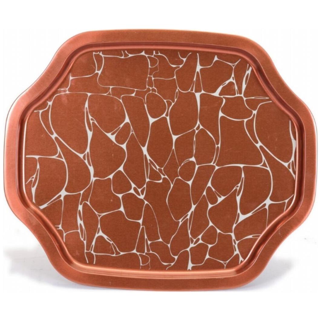 Kavisli dalgalı kenarlı tepsi 285x400 mm Beyaz desen kırmızı zemin — Tepsiler — görsel 2 / 4 — Tinbox
