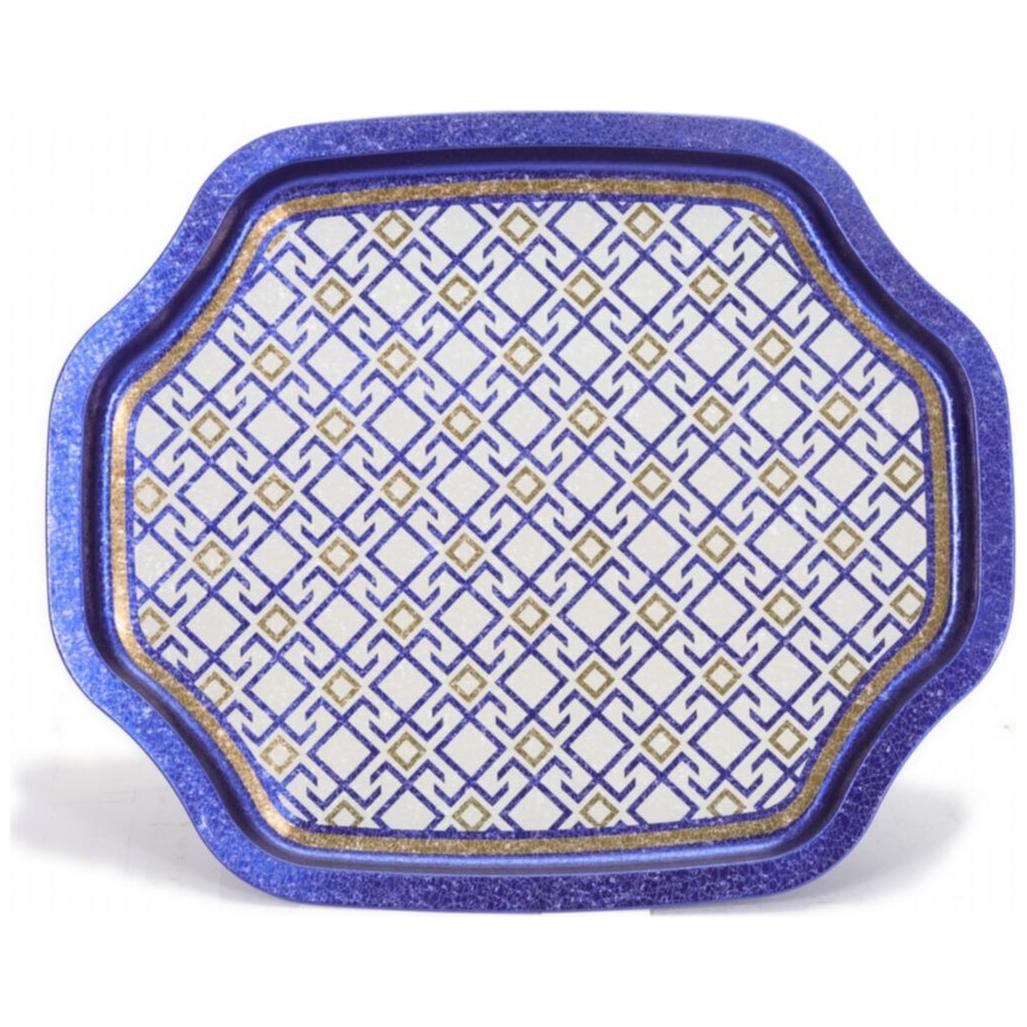 Kavisli dalgalı kenarlı tepsi 285x400 mm Dikişsiz Desen Tasarımı Geometrik Çizgiler Kırmızı Arka Plan — Tepsiler — Tinbox