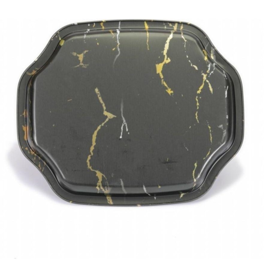 160x350 mm Rectangular Metal Tray Marble Black — Trays — view 4 of 4 — Tinbox