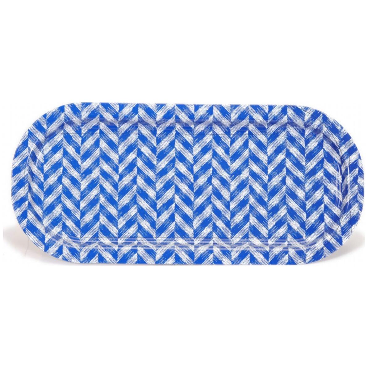 160x350 mm Rectangular Metal Tray Nonskid Blue Light — Trays — view 2 of 4 — Tinbox