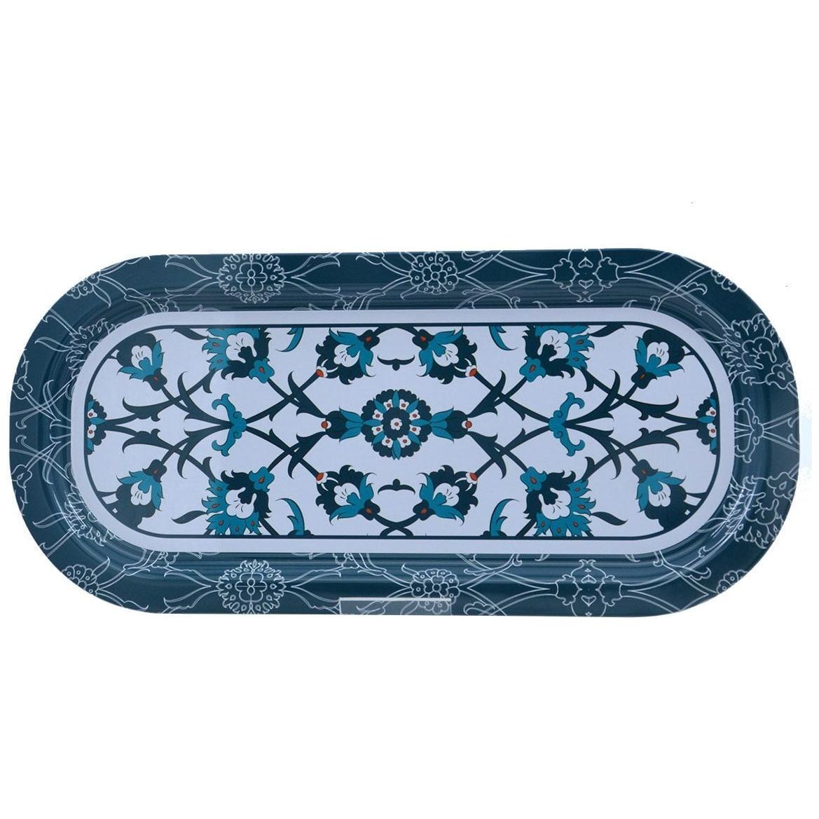 160x350 mm Dikdörtgen Metal Tepsi (Türk Tarzı) — Tepsiler — Tinbox