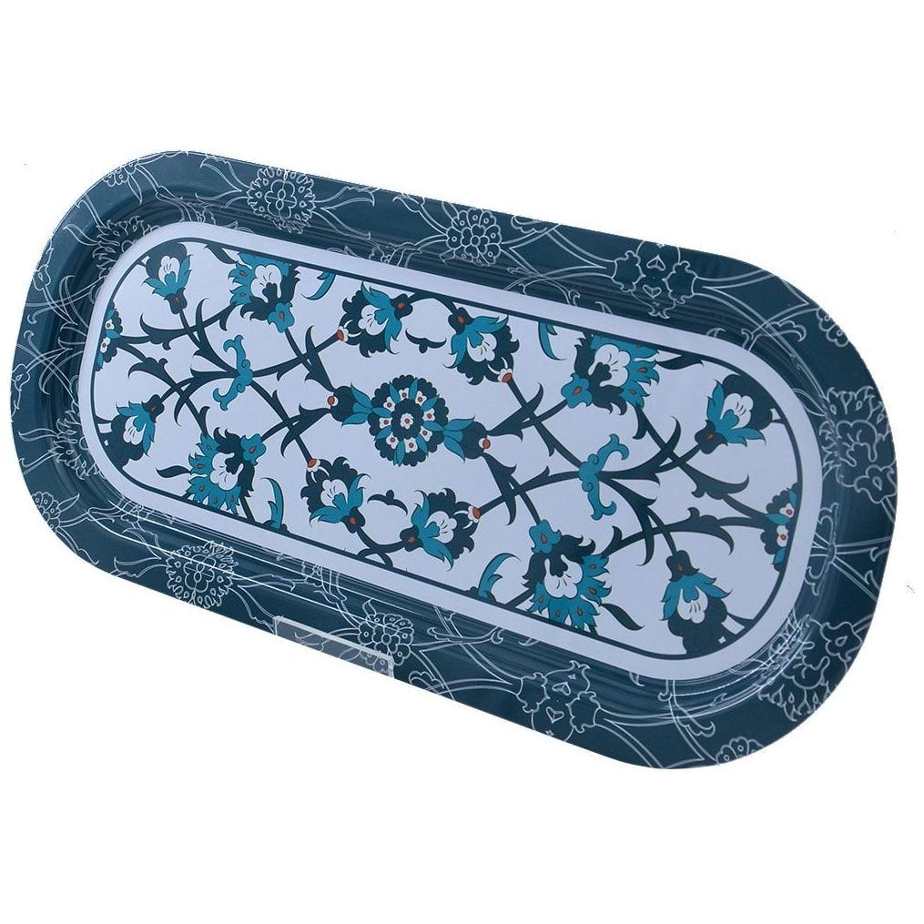 160x350 mm Dikdörtgen Metal Tepsi (Türk Tarzı) — Tepsiler — görsel 2 / 5 — Tinbox