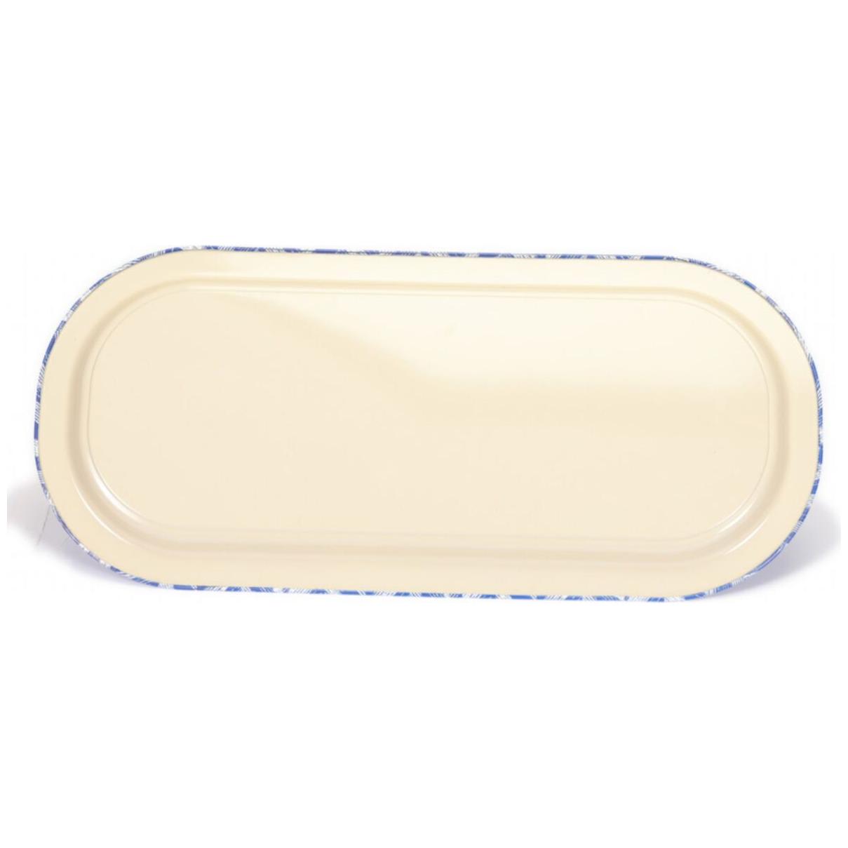 160x350 mm Rectangular Metal Tray Nonskid Blue Light — Trays — Tinbox