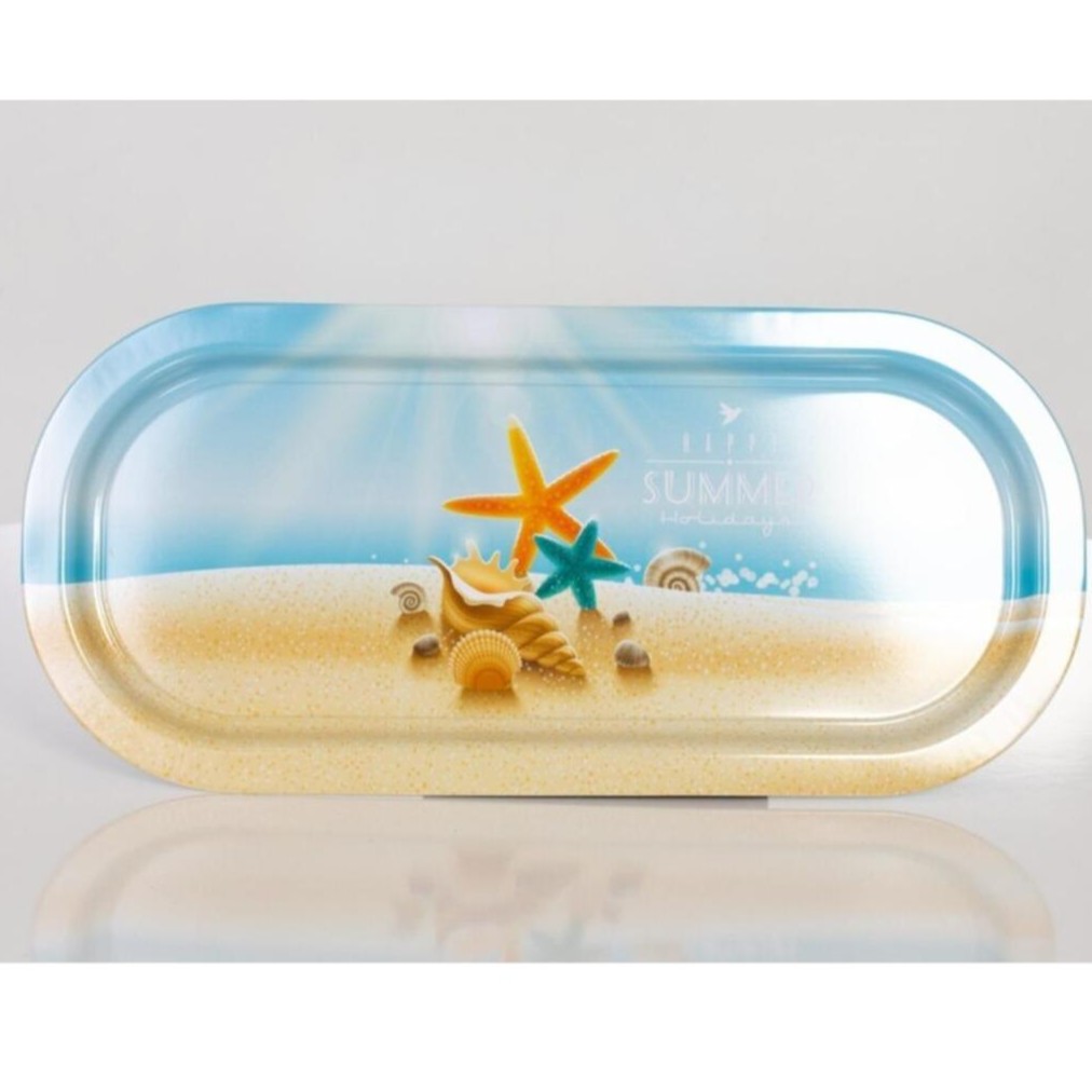 160x350 mm Rectangular Metal Tray Happy summer — Trays — view 4 of 4 — Tinbox
