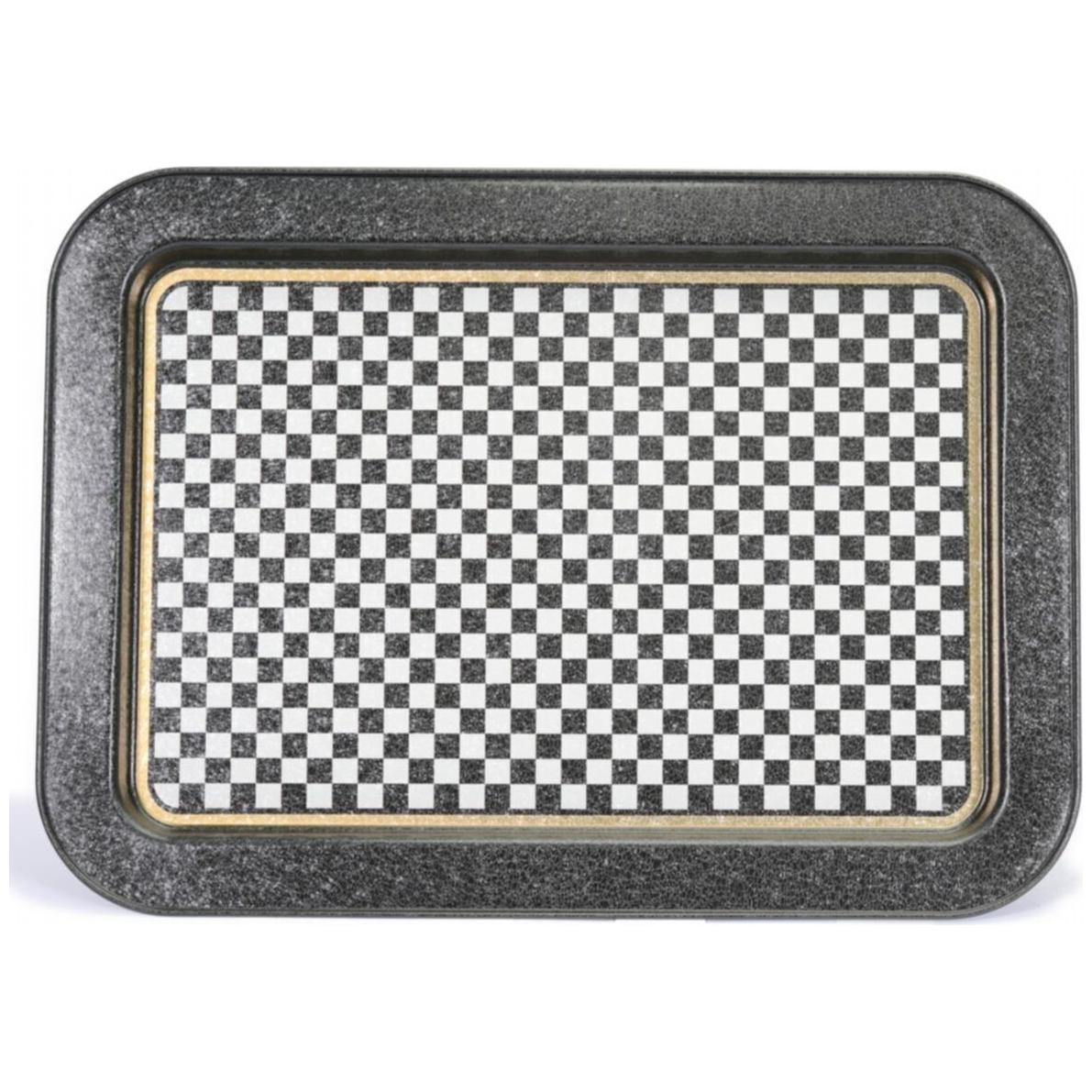 310x430 mm Metal Dikdörtgen Tepsi Kareli Desen — Tepsiler — görsel 2 / 5 — Tinbox