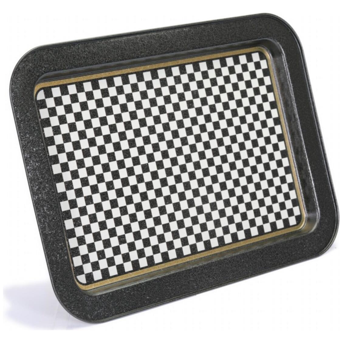 310x430 mm Metal Dikdörtgen Tepsi Kareli Desen — Tepsiler — görsel 4 / 5 — Tinbox