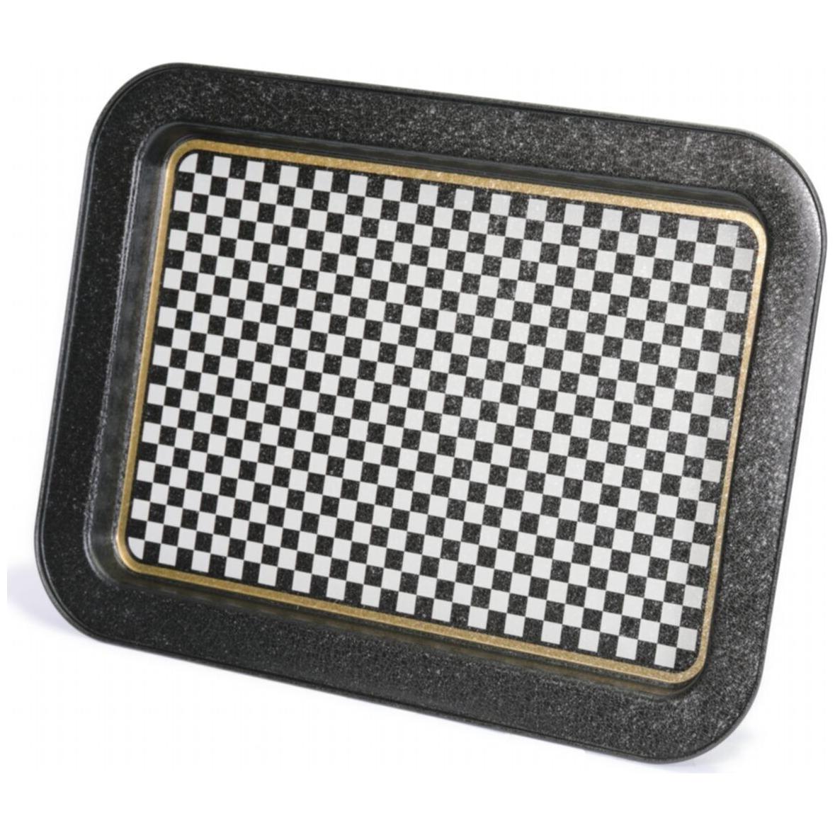 310x430 mm Metal Dikdörtgen Tepsi Kareli Desen — Tepsiler — görsel 5 / 5 — Tinbox