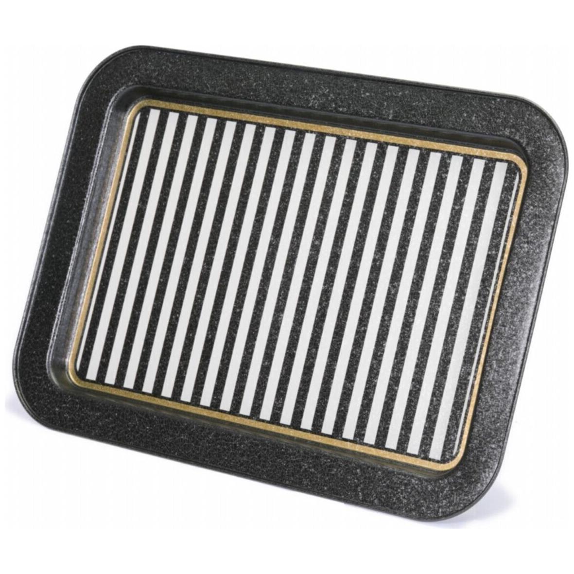 310x430 mm Metal Rectangular Tray Black and White Line Sweet Home — Trays — view 2 of 3 — Tinbox