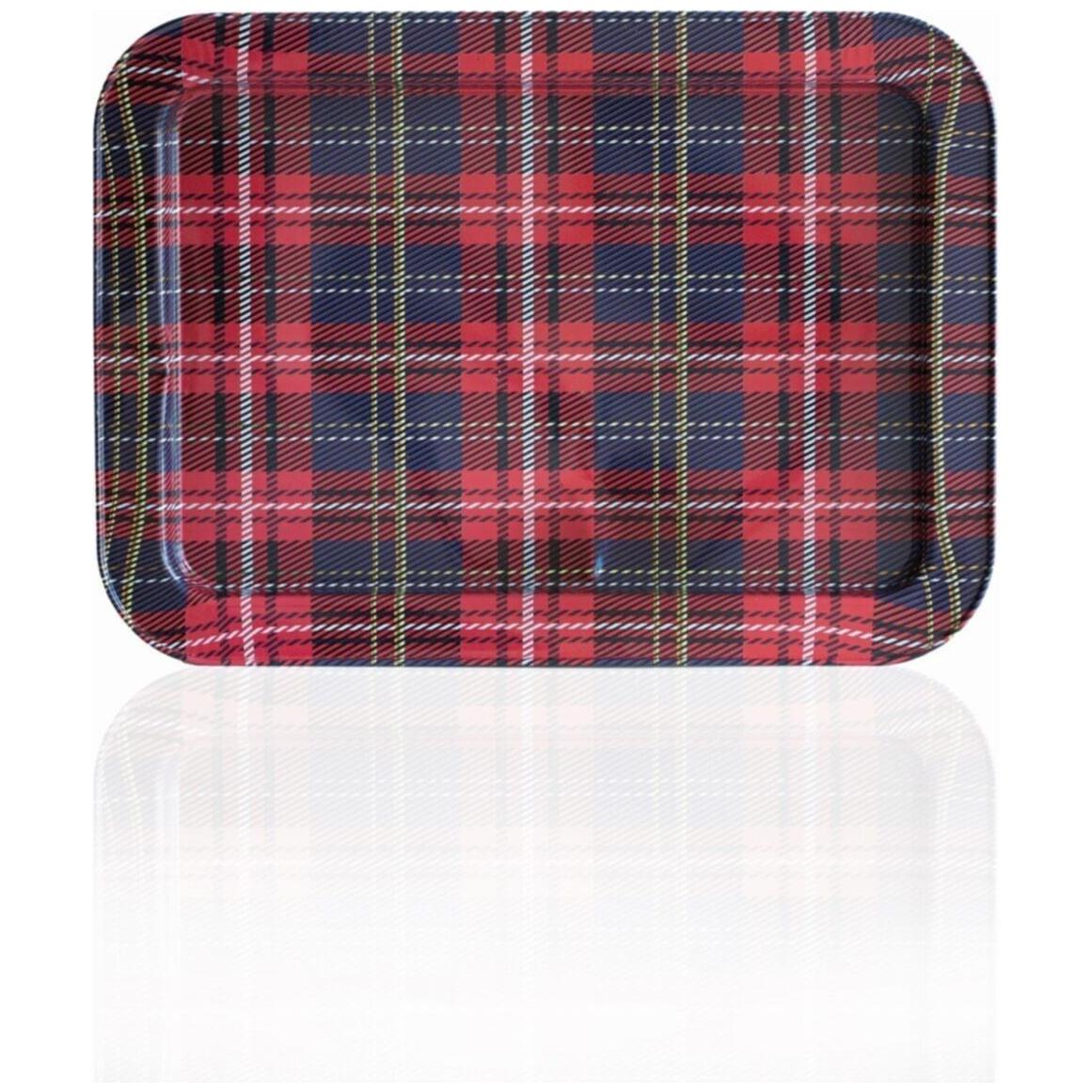 310x430 mm Metal Rectangular Tray Plaid(Ekose) — Trays — view 2 of 3 — Tinbox
