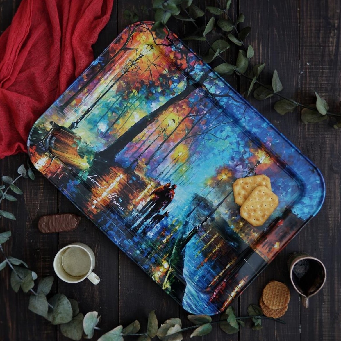 310x430 mm Metal Dikdörtgen Tepsi Afremov Venice — Tepsiler — görsel 5 / 5 — Tinbox