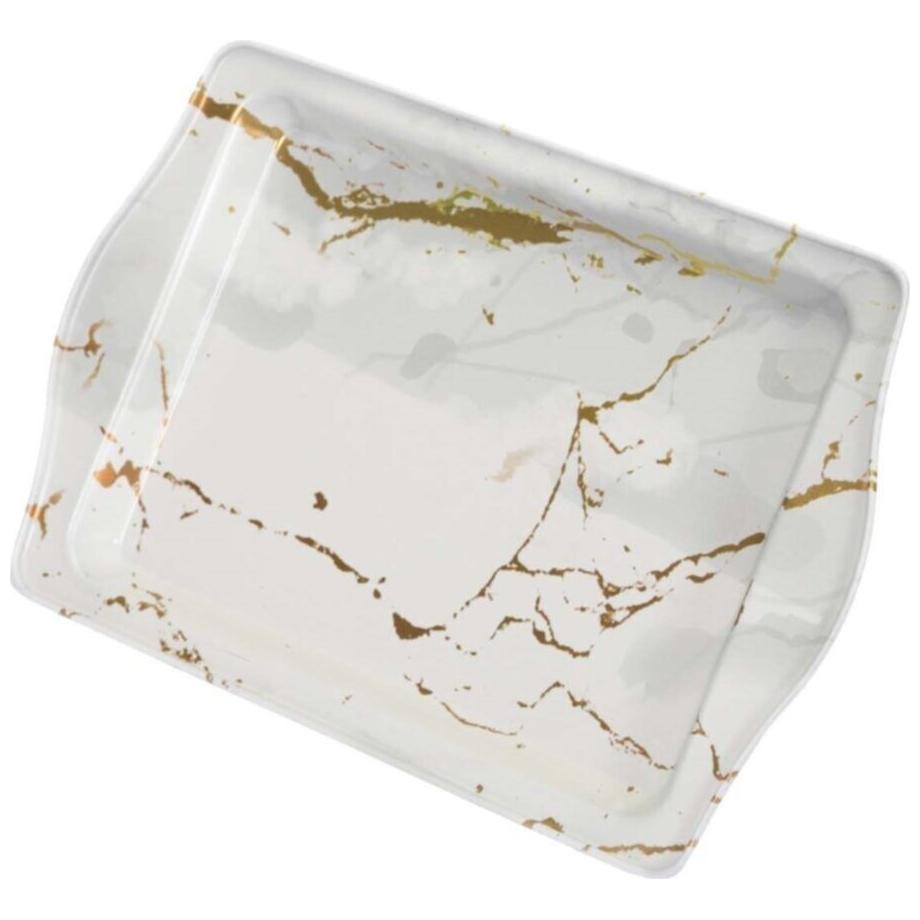 160x190 mm Rectangular Tray Handle Marble White — Trays — view 2 of 4 — Tinbox