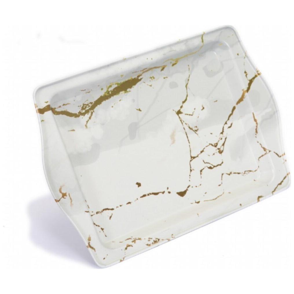 160x190 mm Rectangular Tray Handle Marble White — Trays — view 4 of 4 — Tinbox
