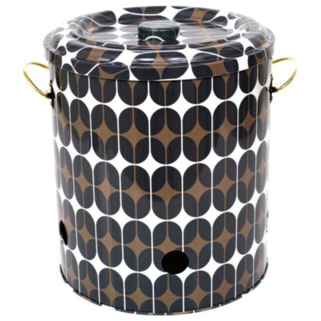 Ø225x240mm Yuvarlak Metal Teneke Kutu 9L Sis — Patates Soğan ve Sarımsak Saklama Kabı — görsel 2 / 4 — Tinbox