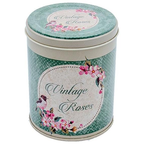 Ø105 x 150 mm Yuvarlak Metal Saklama Kutusu Seti (3'lü Set) Kubbeli Kapaklı Güller Sanabella Tasarımı — Kutu Setleri — gör…