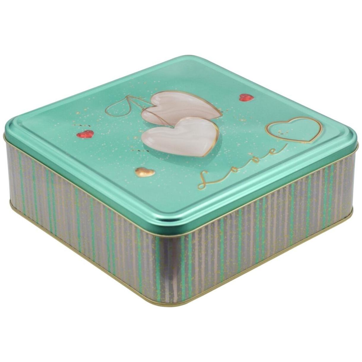 215x215x70 mm Kare Saklama Kutusu 3L Aşk Yeşili — Kare Kutular — görsel 3 / 3 — Tinbox