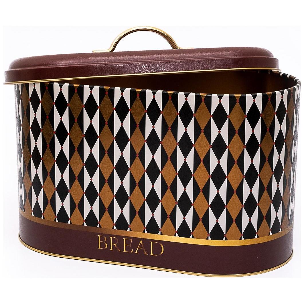 178 x 338 x 200 mm Metal Ekmek Kutusu, Metal Sap, 9.8L, Vintage Sirk Zarafeti — Ekmeklik — görsel 2 / 3 — Tinbox