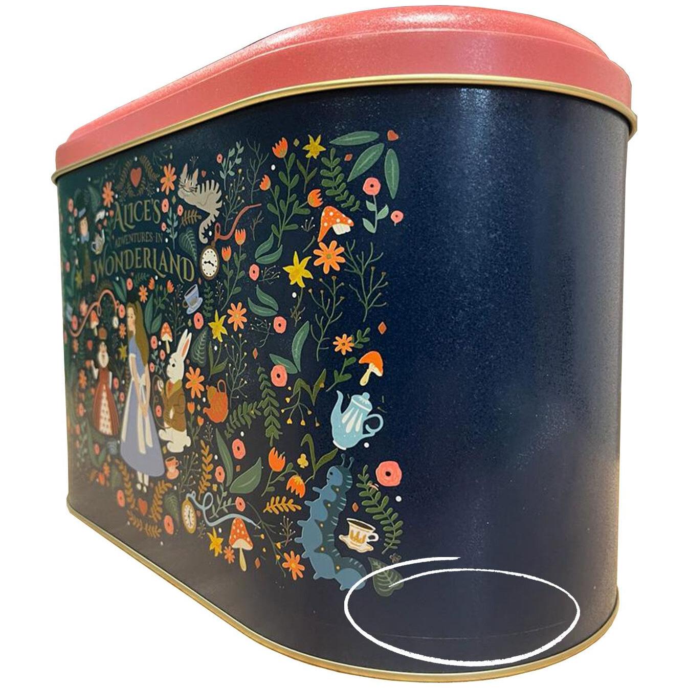 178 x 338 x 200 mm Metal Ekmek Kutusu, Metal Sap, 9.8L, Alice Harikalar Diyarında — Ekmeklik — görsel 2 / 4 — Tinbox