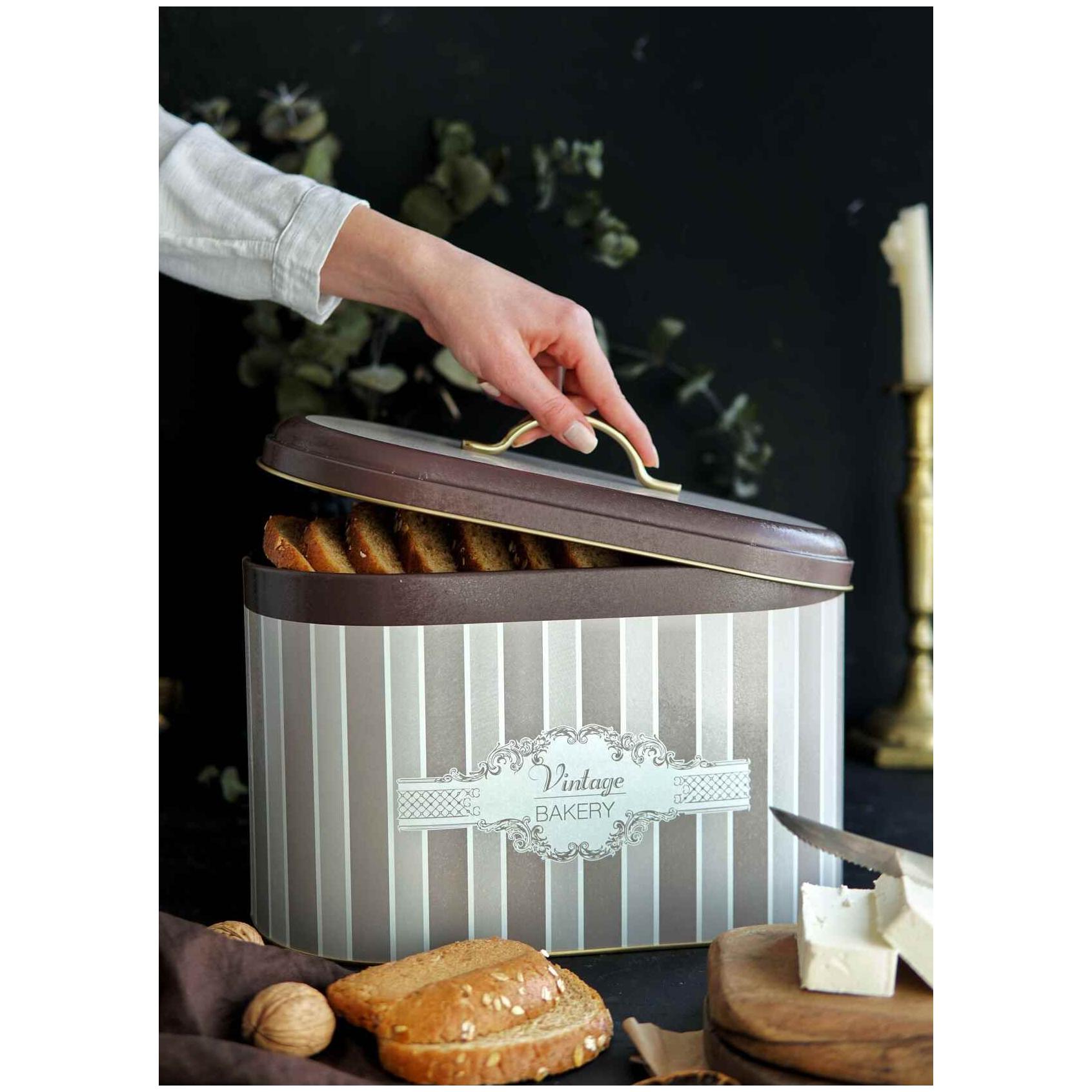 178 x 338 x 200 mm Metal Ekmek Kutusu Metal Saplı 9.8L Elegance — Ekmeklik — görsel 4 / 4 — Tinbox