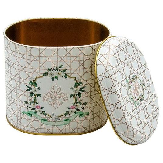 Oval Metal Tin – 140 x 120 x 130 mm (1.4L) Rosy Basic — Round Boxes — view 3 of 3 — Tinbox