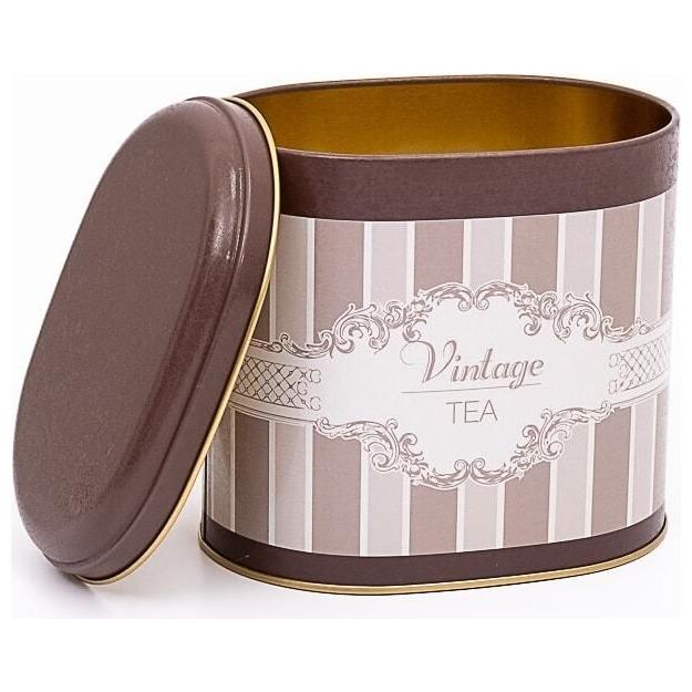 Oval Metal Kutu – 140 x 120 x 130 mm (1,4 L) Elegance — Yuvarlak Kutular — görsel 3 / 4 — Tinbox