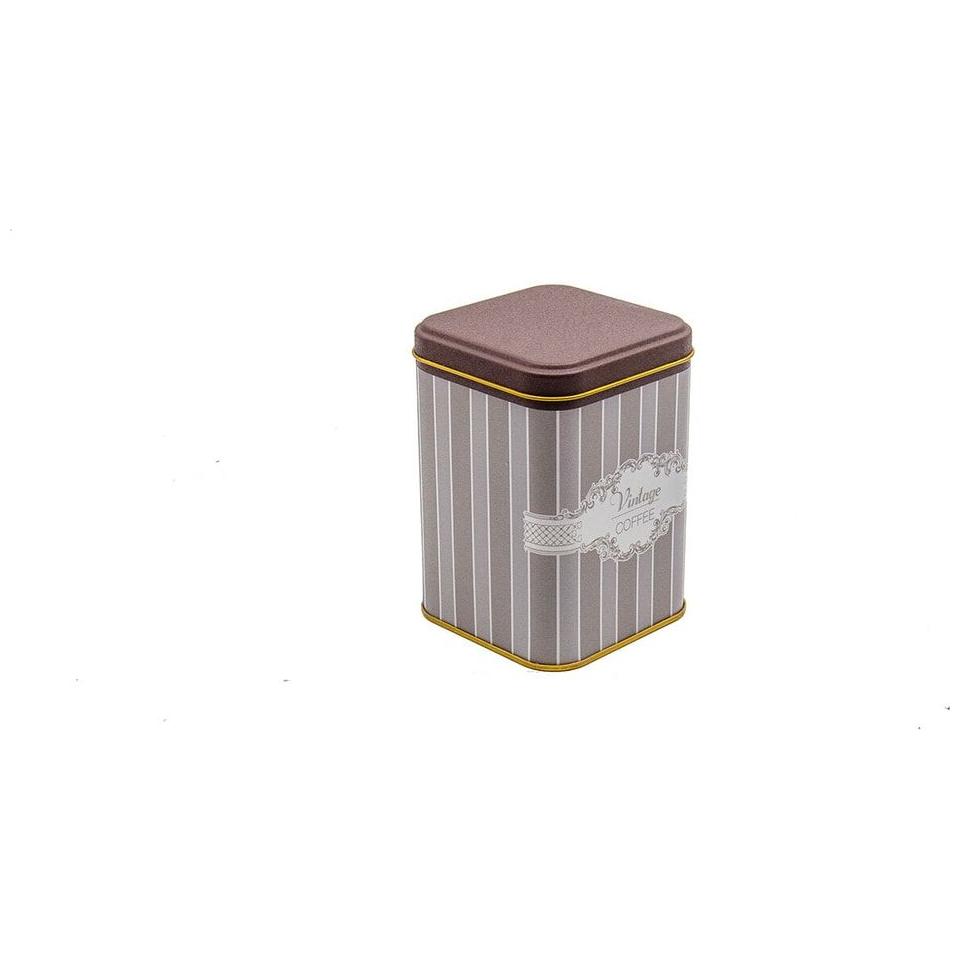90x90x125 mm Kare Metal Teneke Kutu 1L Sürgülü Kapaklı Zarif — Kare Kutular — görsel 3 / 3 — Tinbox