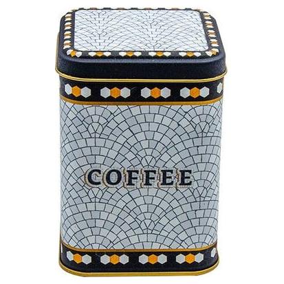 90x90x125 mm Square Metal Tin Box 1L slip Lid Geometric Mosaic Pattern — Square Boxes — view 2 of 3 — Tinbox