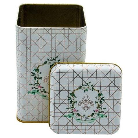 105 x 105 x 160 mm Kare Metal Saklama Kutusu 1.6L Rosy Basic — Kare Kutular — görsel 2 / 3 — Tinbox