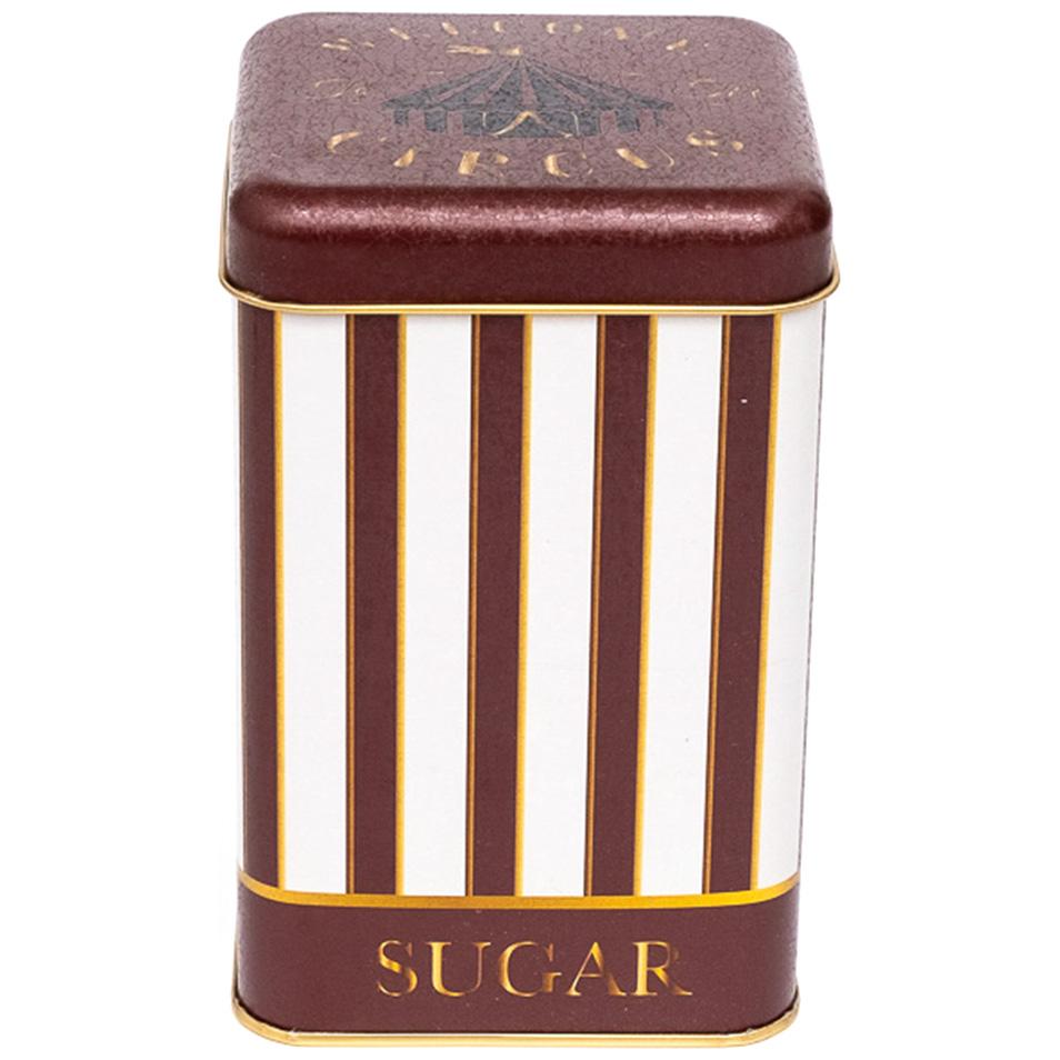 105 x 105 x 160 mm Kare Metal Saklama Kutusu 1.6L Vintage Sirk Zarafeti — Kare Kutular — görsel 2 / 3 — Tinbox