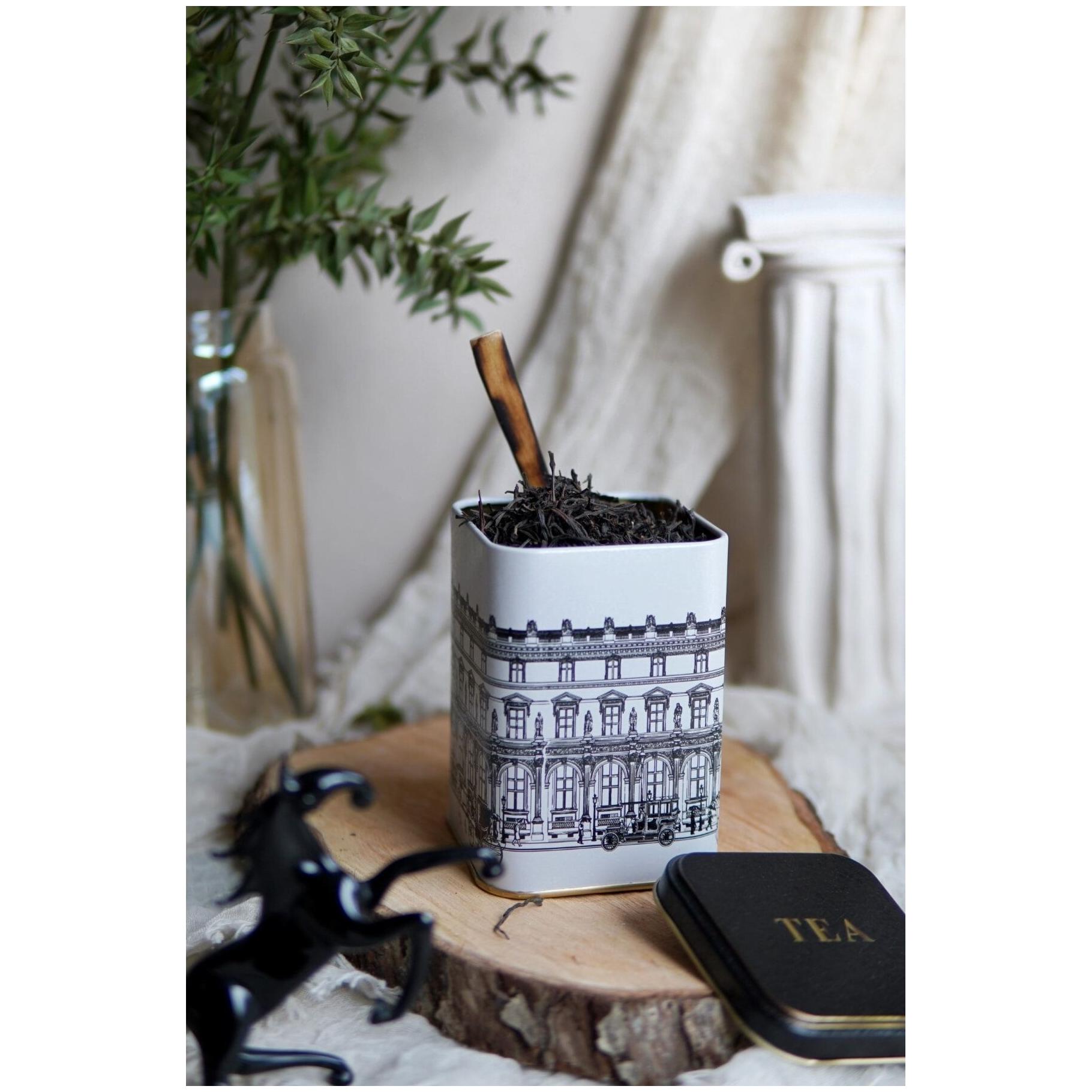 105 x 105 x 160 mm Kare Metal Saklama Kutusu 1.6L vintage şehir manzarası illüstrasyonu — Kare Kutular — görsel 3 / 3 — Ti…