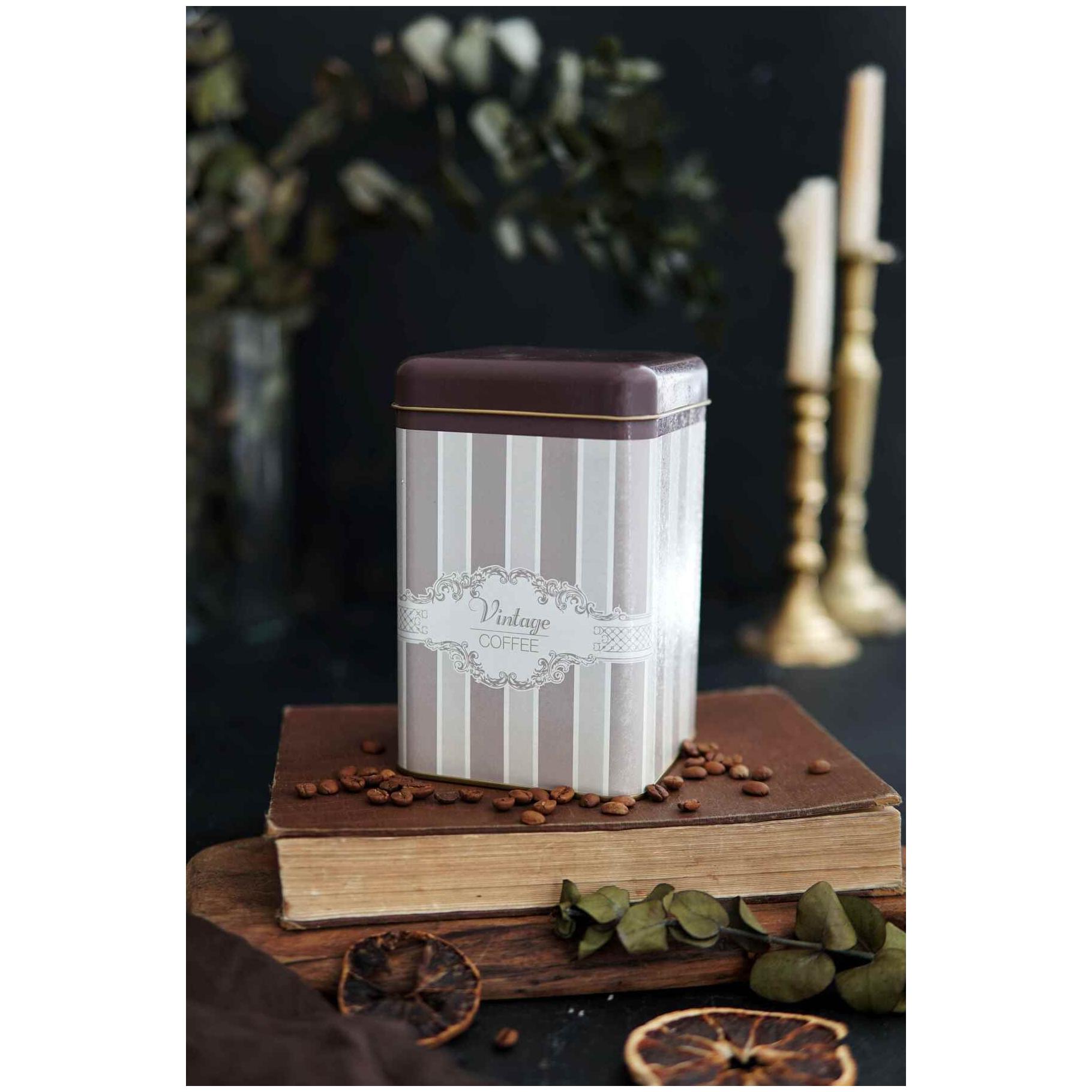 105 x 105 x 160 mm Square Metal Storage Tin 1.6L Elegance — Square Boxes — view 2 of 2 — Tinbox