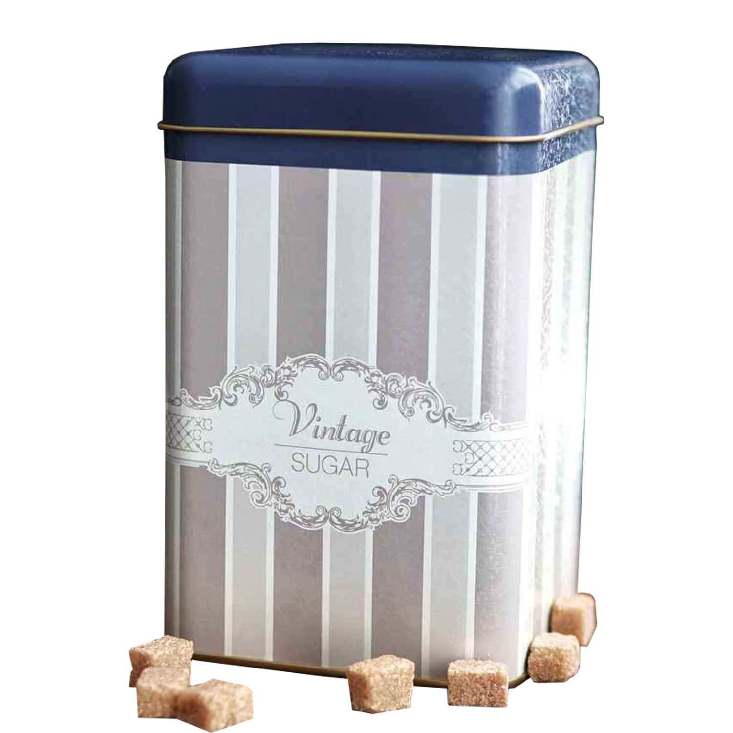 105 x 105 x 160 mm Square Metal Storage Tin 1.6L Elegance — Square Boxes — Tinbox