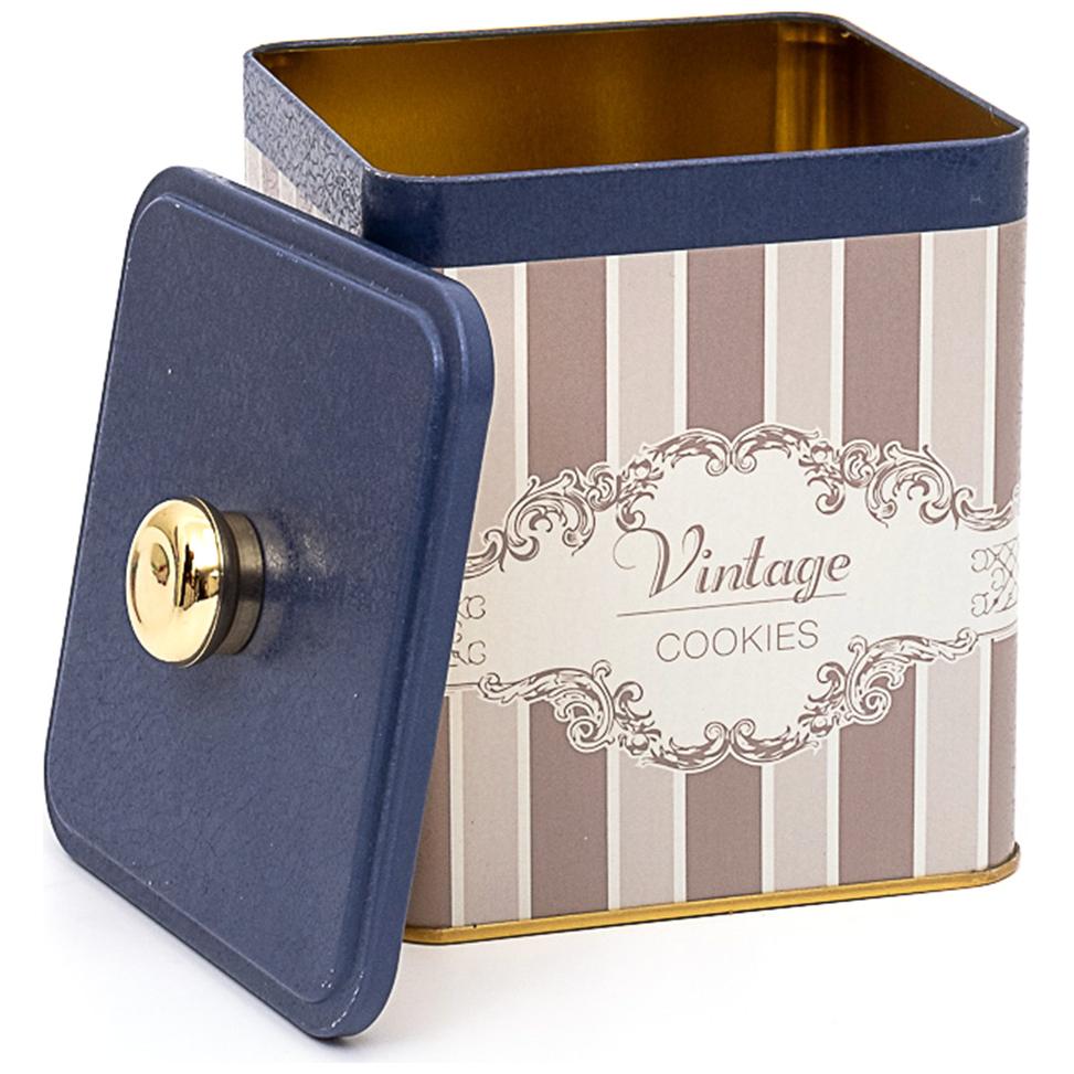 120x120x137 mm Metal Kare Kutu, Kulplu, 1.8L Elegance — Kare Kutular — görsel 1 / 3 — Tinbox