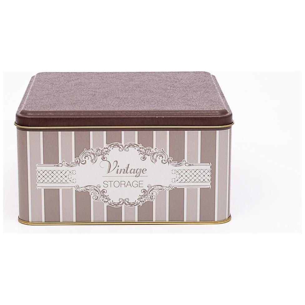 198x198x100 mm Kare Metal Saklama Kutusu 3.7L Elegance — Kare Kutular — görsel 2 / 4 — Tinbox