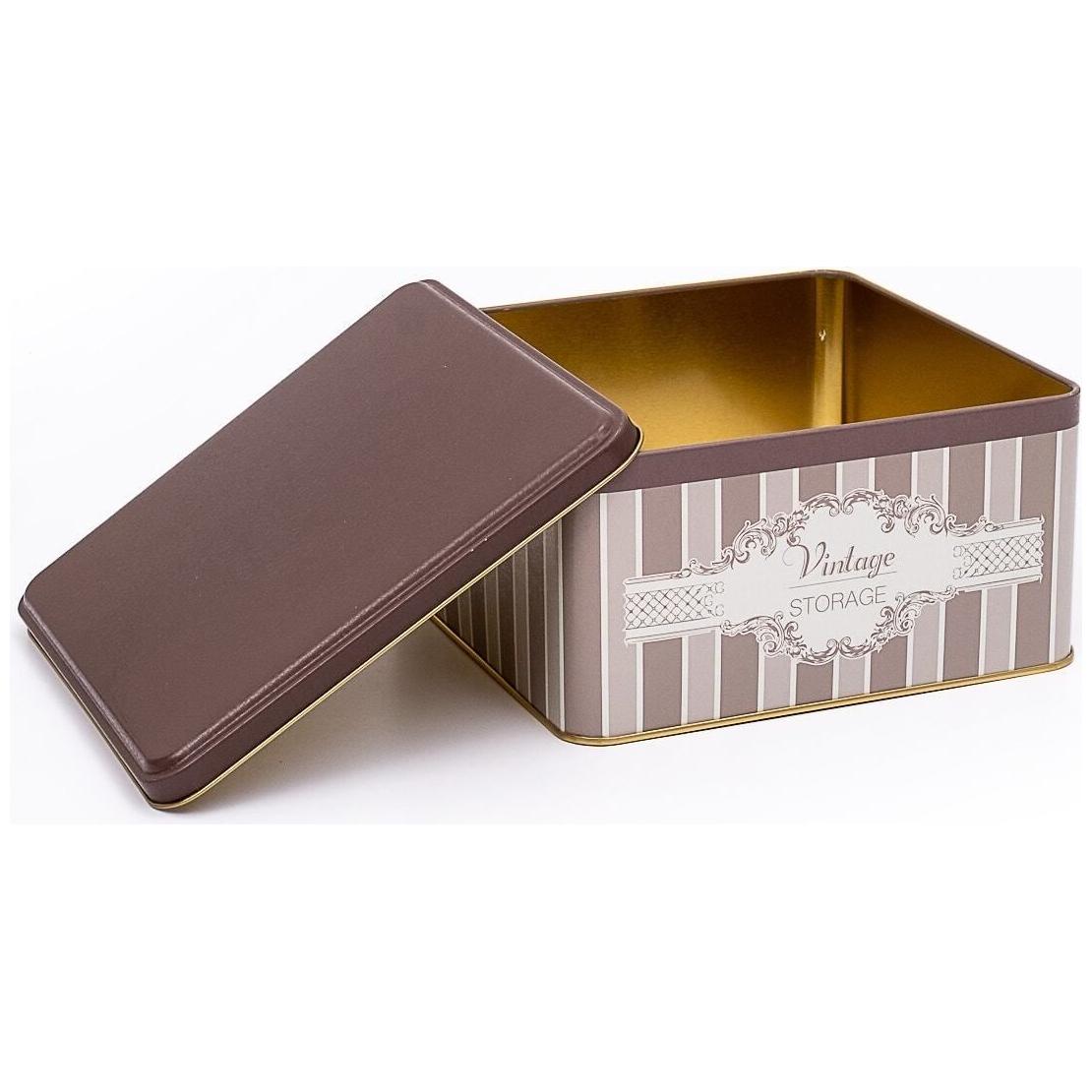 198x198x100 mm Kare Metal Saklama Kutusu 3.7L Elegance — Kare Kutular — görsel 3 / 4 — Tinbox