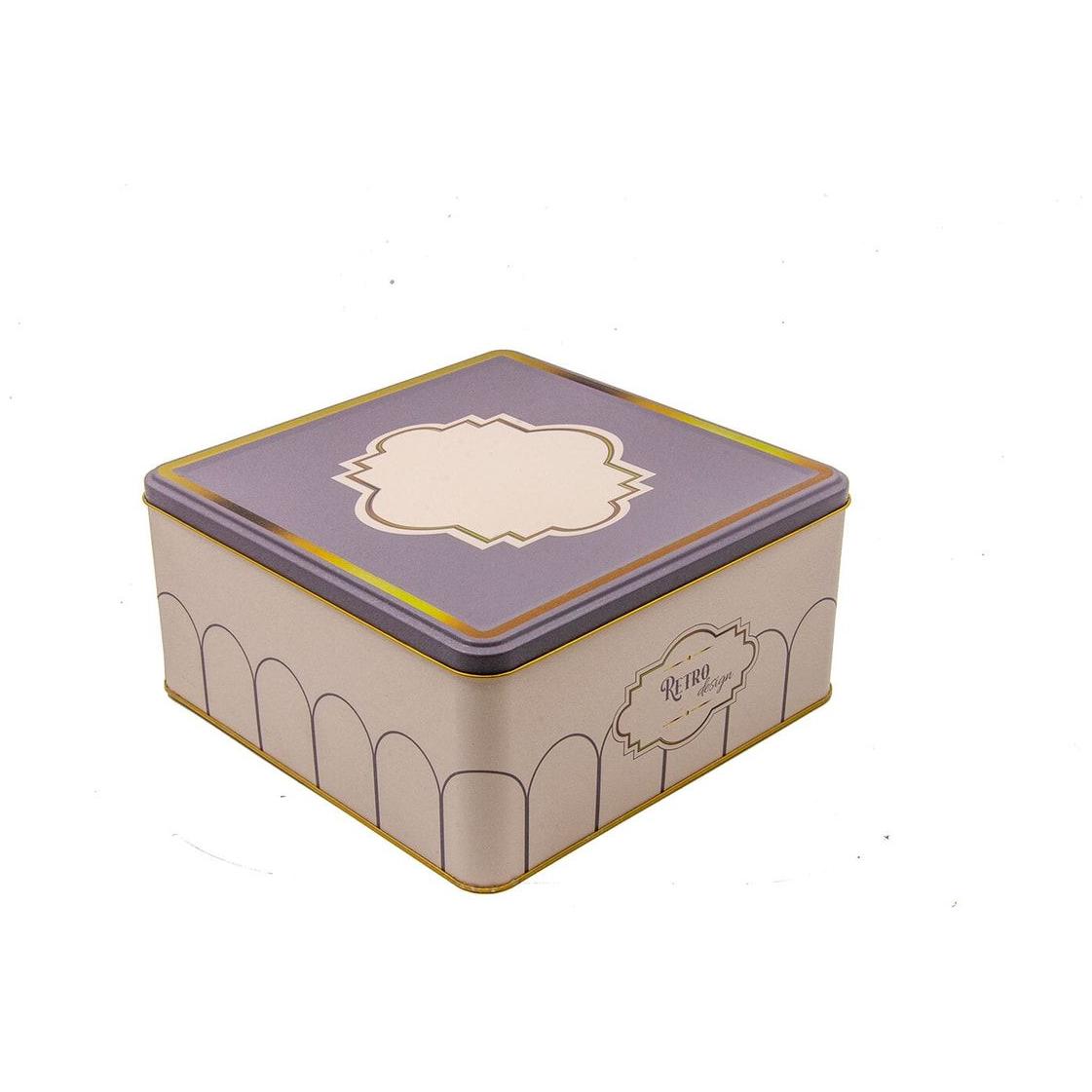 235x235x110 mm Kare Saklama Kutusu 5.8L Sürgülü Kapaklı Retro — Kare Kutular — görsel 3 / 3 — Tinbox