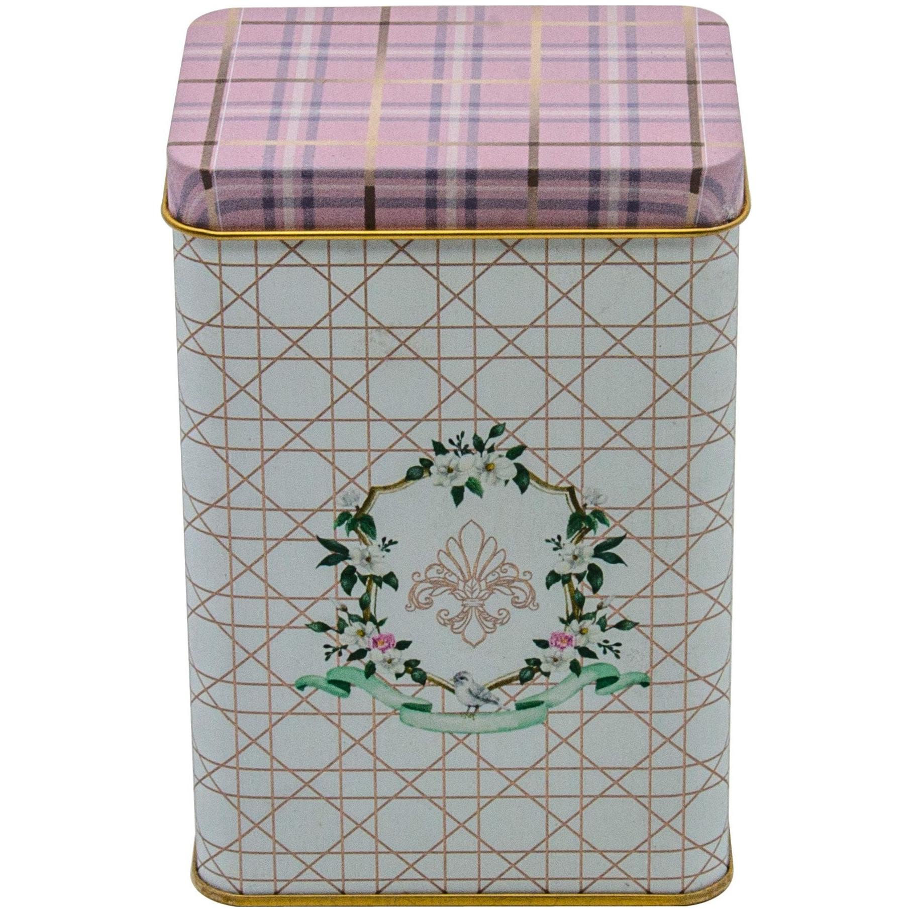 75x100x150 mm Dikdörtgen Metal Saklama Kutusu 1.2L Sürgülü Kapaklı Pembe — Dikdörtgen Kutular — Tinbox
